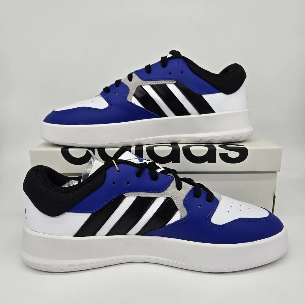 New adidas Court 24 'White Black Semi Lucid Blue' Men's Shoes Size 12.5 - Picture 6 of 8